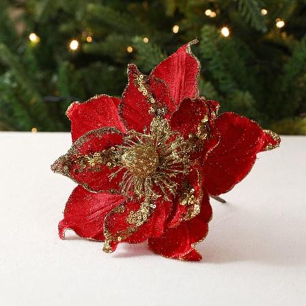Julgran Blommor Konstgjorda Blommor RÖDA RÖDA Red
