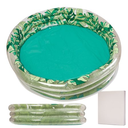 Uppblåsbar barnpool 3 kamrar 150cm löv