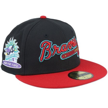 New Era - MLB Svart fitted Keps - Atlanta Braves Retro Spring Training Black/Red Fitted @ Hatstore