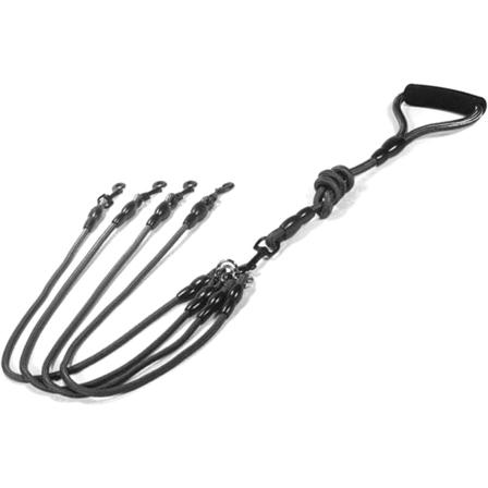 2/3/4 Veis Pet Walking Couplers Bly Nylon Flettet Tau Hundekobbel