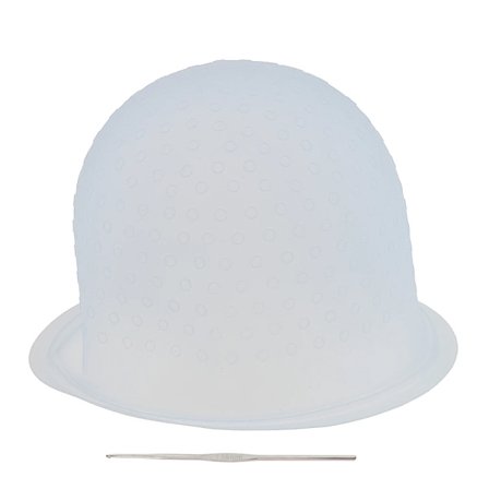 Återanvändbar Silikon Hätta för Hårfärgning, Slingor, Frisörhätta + Nål Krok Verktyg för Färgning