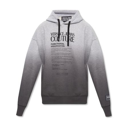 Versace Jeans Couture, Hoodie Grijs, Heren, Maat:XL,Katoen