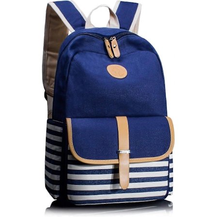 Uusi koulureppu tytöille 2025, päiväreppu, matkalaukku sivutaskuilla, sininen