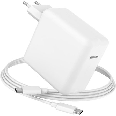 100W USB-C Laddare kompatibel med MacBook Pro 16/15/14/13, MacBook Air 2020–2018, iPad Pro 12.9/11", Snabbladdningsadapter med 2M USB-C till C-kabel