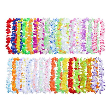Paket med 50 Hawaiianska Halsband Girlander Festdekorationer