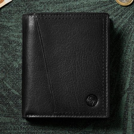 Montreal Rustic Black RFID Leather Wallet for Men - Wallets