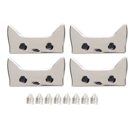 4 kpl Metallisolki Vyötärönauha Sarjakuvakuvio DIY Nahkalaukun Koristelu Ruuvilla Hopea B01-51-52056