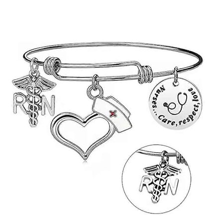 Medicinsk Omvårdnad Examen Rn Berlock Armring Armband För Sjuksköterska Gåva