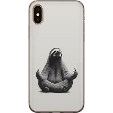 Kompatibel Mobilcover til Apple iPhone X Afslappet dovendyr i meditation, sød fredelig design der spreder rolig energi med humoristisk charme og hygge