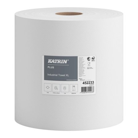 KATRIN Industritorkrulle Plus XL 1200 1-lager, 320 mm, vit - Lyreco - Städ och hygien - Toalettpapper och torkpapper - Industritork