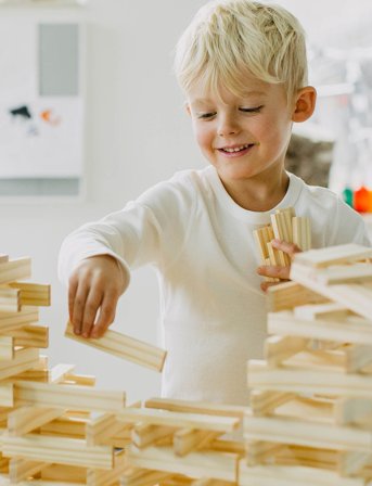 Micki Leksaker Byggstavar 200 St, Trävita - Multi/patterned - 117X 23.4X 7.8MM