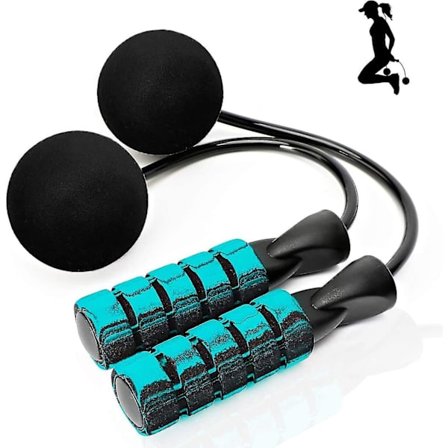 Trådløst hoppetau med to vektede baller - flokefritt og rask hopping