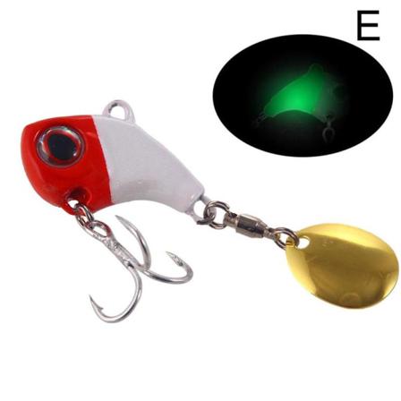Ny 1 St Metal Vib Fiskedrag Spinner Sjunkande Roterande Sked