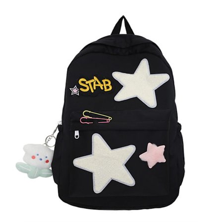 Preppy Rygsæk Trendy Y2K Stjerner Rygsæk Sød Æstetisk College Laptop Rygsæk Casual Daypack Y2k Tilbehør