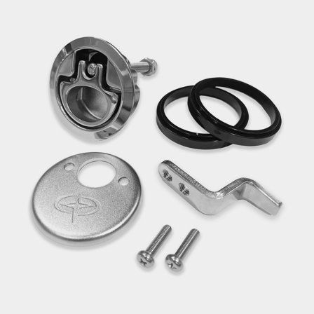 Deck fitting Roca, Ø61.5 mm, spring-loaded, acid-resistant stainless steel AISI 316