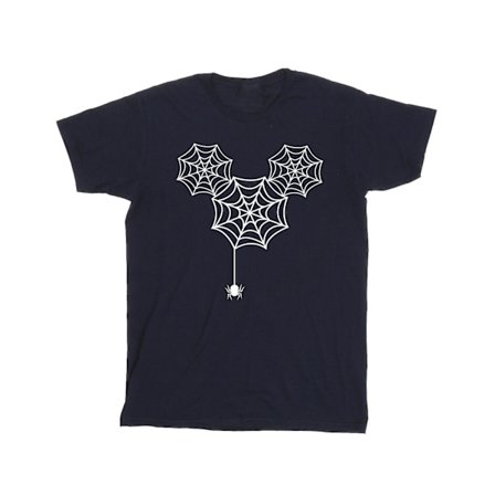 Disney Girls Mickey Mouse Spider Web Head Bomull T-shirt 12-13