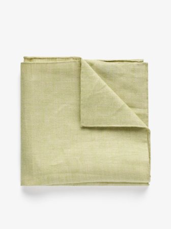John Henric Men's Hellgrünes Leinen Einstecktuch Size Onesize