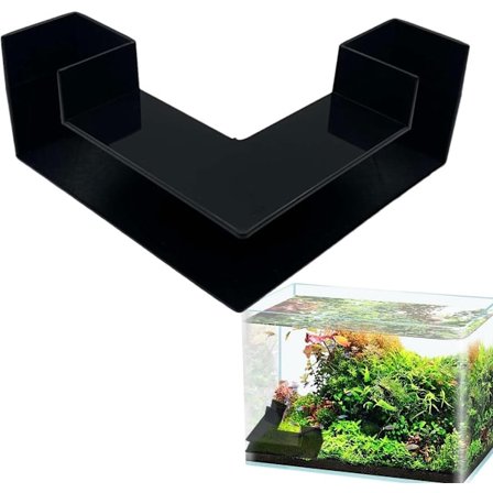 Akvariumtunnel - Akvariedekorasjoner - Underjordisk tunnel for akvarier - Gjemmetunnel for fisk og reker - Hjørne