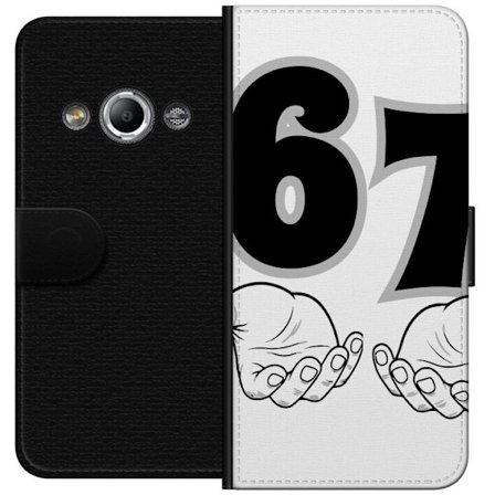 Kompatibel Tegnebogsetui til Samsung Galaxy Xcover 3 67 meme hænder grafisk sort-hvid seks syv hænder illustration trendy moderne æstetik