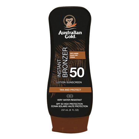 Australian Gold SPF50 Lotion with Instant Bronzer 237ml - Latte solare corpo alta prot.
