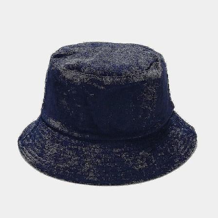 Høst-Vinter Bucket Hat Solid Fiskerhatt Kordfløyel Solhatt Reversibel Hip-Hop Caps Foldbar Billig Jakthatt Fiskehatt Navy blue