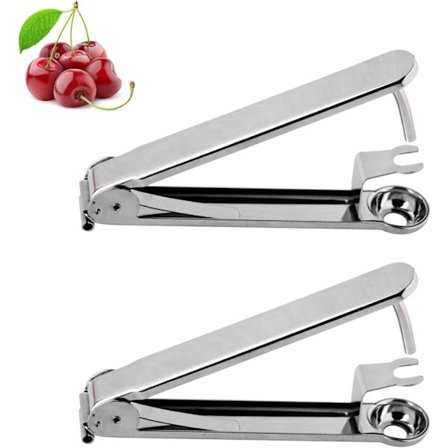 2 Kirsebær- og Mirabelle-udkernere, Elektriske kirsebær-udkernere, Kirsebær-udkerner-værktøj i rustfrit stål