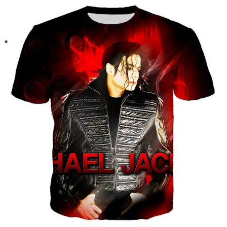 Michael Jackson Print 3D Sommar Casual T-shirt Street Hip Hop style 4 3XL