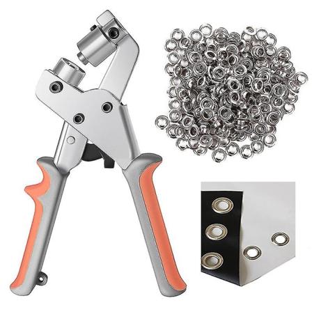 Øyeplettang, Profesjonelt Øyeplettsett Med 500 Stykker (Inner 10mm) Metalløyer For Lær Stoff Presenning Pvc Gardin