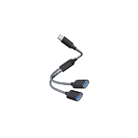 Type-C til Dual USB 2.0-adapter