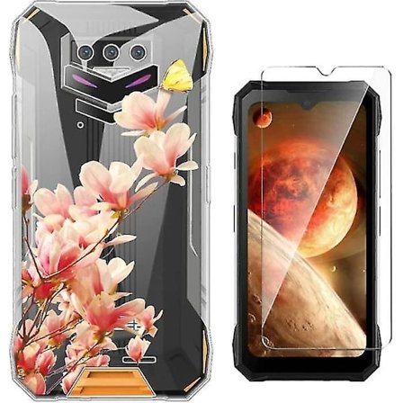 Doogee S89-s89 Pro 6.3" kotelo + 1x karkaistu lasinen näytönsuoja, silikoninen Tpu-puskuri iskunkestävä Pr