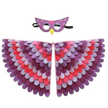 Lasten lintusiivet naamion kanssa Halloween cosplay -asu Lapset fancy eläimen asu