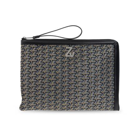 Zadig & Voltaire, Clutch with jacquard pattern Grijs, Dames, Maat:ONE Size