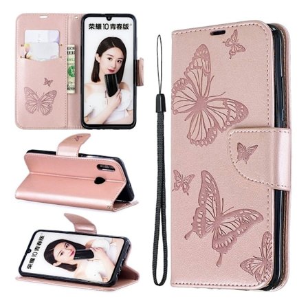 Butterfly Huawei P Smart 2019 veske - Rosa