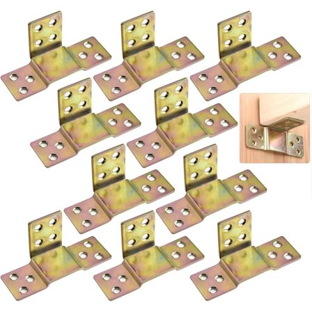 Møbelkoblingshengsel Trebjelkemonteringsskinne Braketter Oppheng Koblingsbeslag Snekkerkroker Feste for sengeramme Metall 10 sett