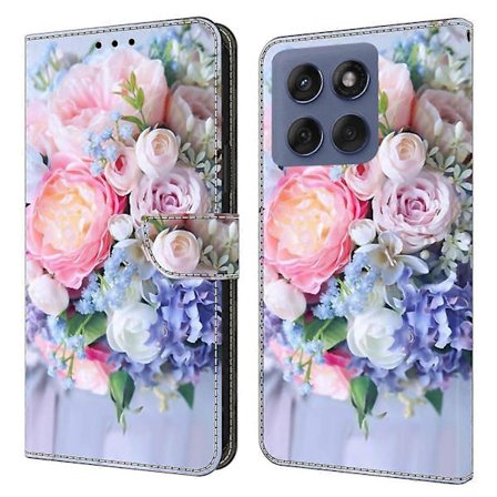 Til Motorola Edge 60 Pro 5G Etui Magnetisk Lås 3D Mønster Læder Wallet Telefon Cover