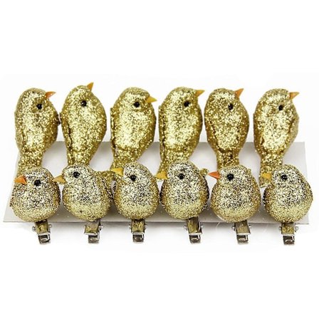 Simulationsfugl Farvede Fugle Julehåndværk Gylden DIY Klips Hjem