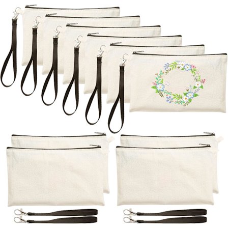 10-pack kosmetiska väskor sublimering tomma värmeöverförings sminkväskor