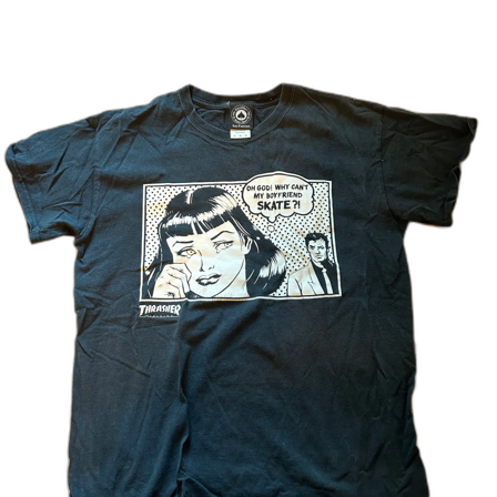 Svart Thrasher t-shirt med serietryck