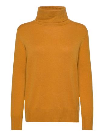 Wool & Cashmere Pullover Turtleneck Rullekravetrøje Gul Rosemunde