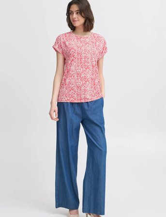 Fransa Frseen Tee 1 - Red - XS