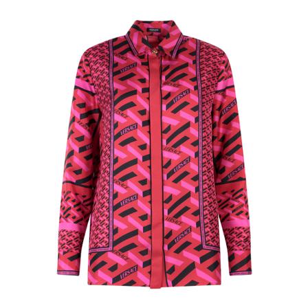Versace, Shirts Różowy, Kobieta, Rozmiar: S