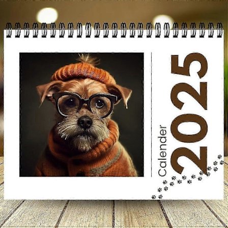 Hunde Kalender 2025, Morsomme Hunder Veggkalender, Søte Hunder Kalender, 12 Måneders Kalender, Flott Julegave til Hundeeiere