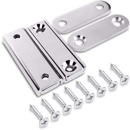 Stycken Rektangulära Neodymmagneter med Hål 40x13.8x5 mm, 15 kg dragkraft + 2 stålbrickor + 8 skruvar ingår