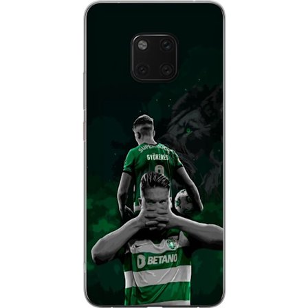 Yhteensopiva Puhelinkuori Huawei Mate 20 Pro Neonmotiivi, jossa teksti "Gaming is in my DNA" sinisenä ja punaisena tiiliseinällä, jossa loistava DNA-s