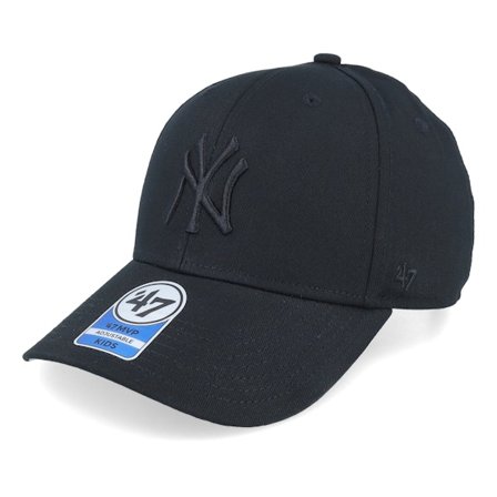 47 Brand - Negro adjustable Gorra - Kids New York Yankees Raised Basic Mvp Black Adjustable @ Hatstore