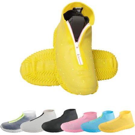 Vandtætte skoovertræk i silikone, sammenklappelige genanvendelige regnsko