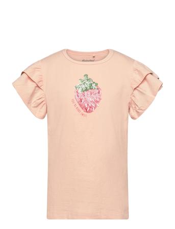 T-Shirt Ss Tops T-Kortærmet Skjorte Pink Minymo