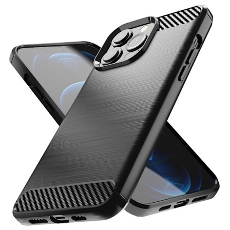 Carbon Flexible Skal iPhone 13 Pro Max - Svart