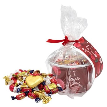 HULTÉN Godis Alla hjärtans inslaget burk 496g - Lyreco - Kök och servering - Ätbart - Godis och choklad