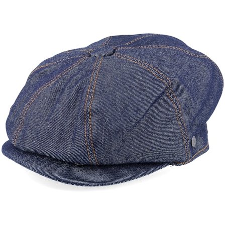 Jaxon & James - Blau flatcap Cap - Denim Newsboy Denim Flat Cap @ Hatstore